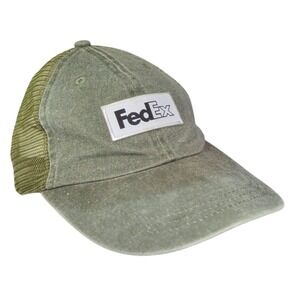 Fedex Hat Strapback Cap Trucker Hat Green Transport Shipping Workwear